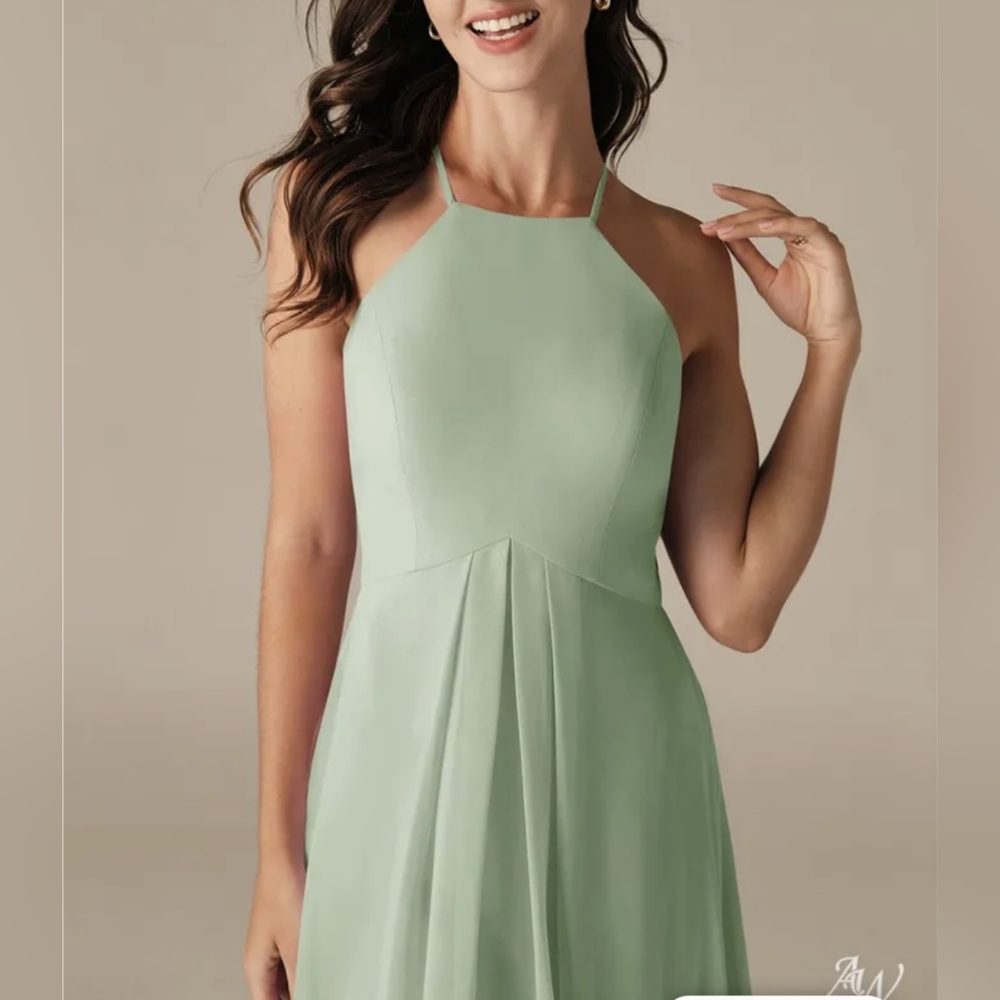 AW Nannie Bridesmaid Prom Formal Special Occasion Wedding Guest Dress, 4, Green - Picture 2 of 8